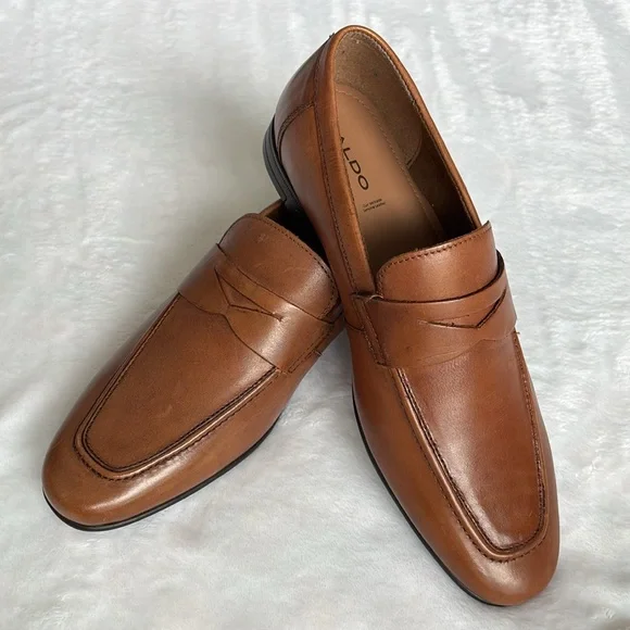 Aldo | Shoes | Aldo New Mens Smooth Leather Brown Slipon  display picture 1